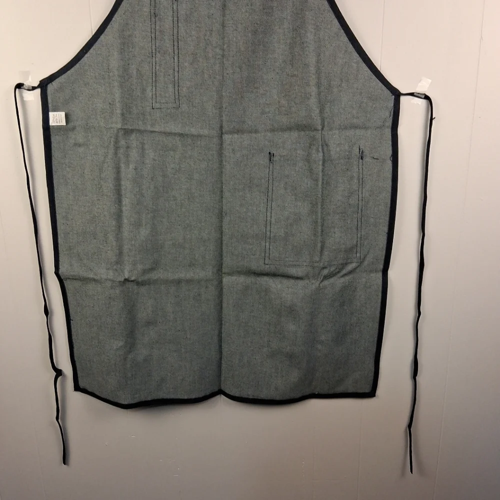 Denim Shop Apron Work Machine Pockets - Picture 7 of 8